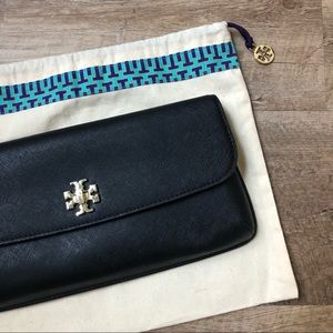 Tory Burch Black Leather Clutch